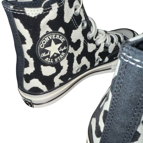 New Women CONVERSE Chuck 70 HI Leopard Remix Black A12350C Size 6 - Picture 3 of 7